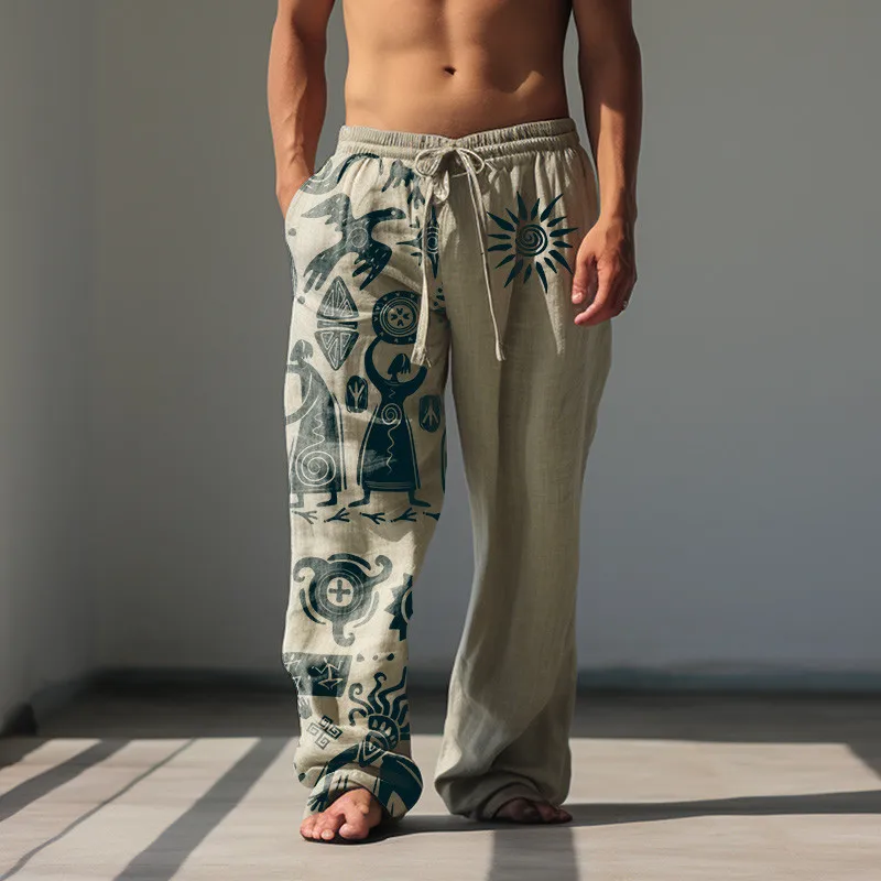Men's And Women's Pants Summer pants Beach pants Stretch Waist 3D Printed Graphic Printed Flowers/Flowers Comfortable Casual Eve summer pants