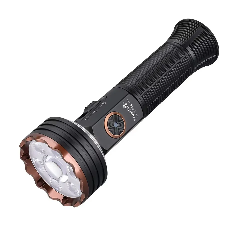 Rechargeable Tactical Flashlight with 5100 Lumens for Outdoor Camping