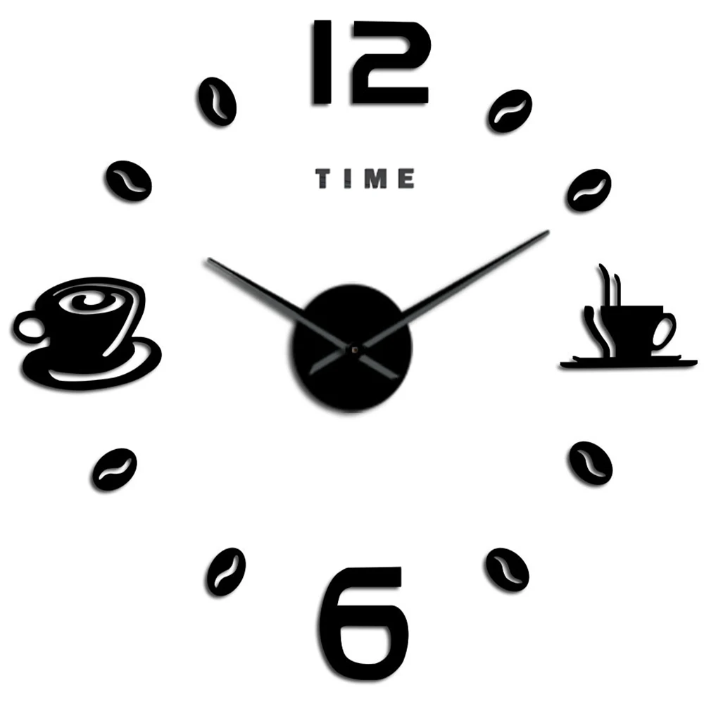 DIY Wall Clock 3D Large Decorative Clocks Hanging Watch Quartz Clocks living Room Decoration Mirror Sticker