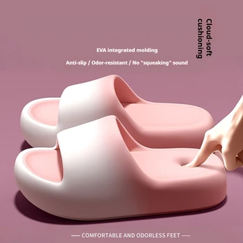 New EVA Cloud Slides Thick Sole Non Slip Odor Free Summer Slippers For Women Men Bathroom Dormitory Shower Bedroom Home Shoes 1