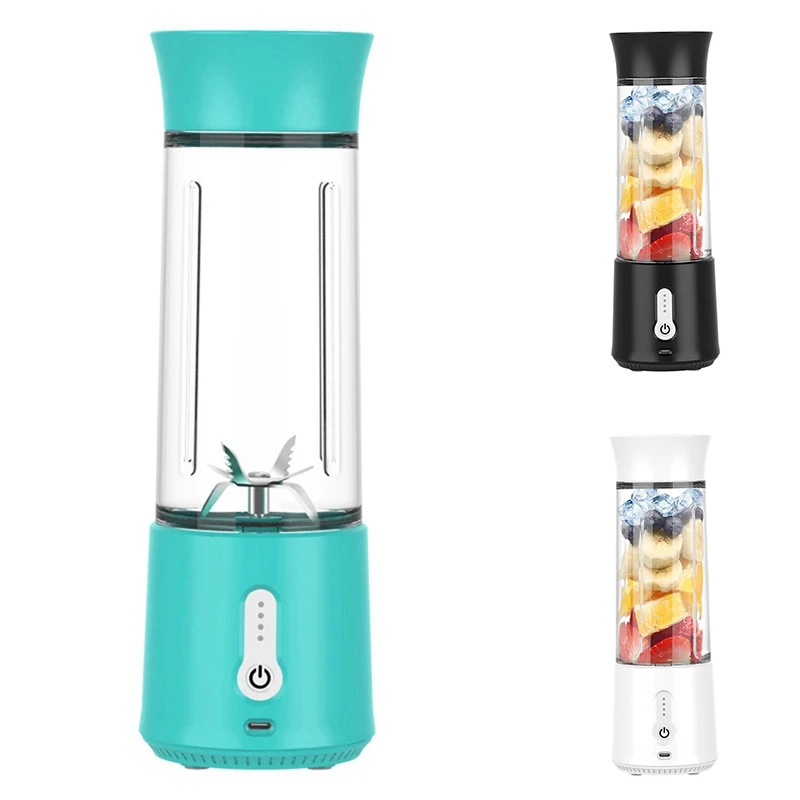 

Top Deals Portable Electric Blender Mini Handheld Fruit Mixer With 6 Blades Personal USB Rechargeable Juices Cup 500ML