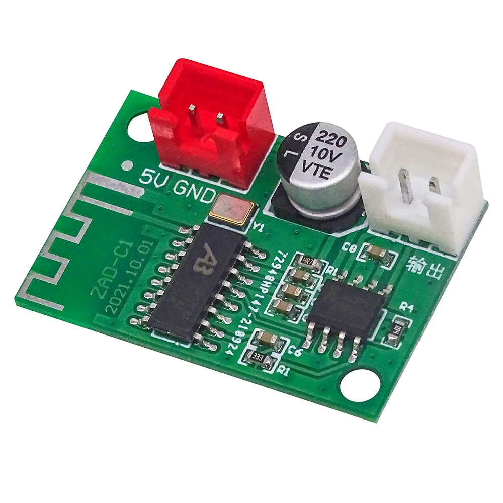 Audio amplifier board 5V Bluetooth Amplifier Module 5W Mono Class D Wireless Lossless Music Player Digital Power Amplifier Finished Board ZAD-C1