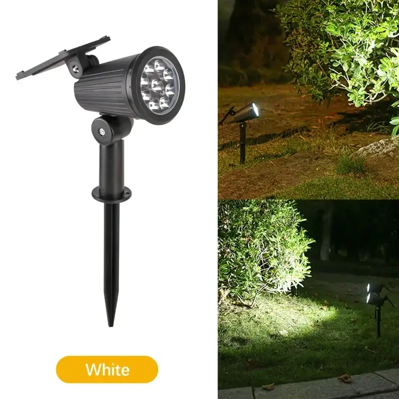 9 LEDs Solar Spotlights, Outdoor IP65 Waterproof, Spot Lights, Brightness Adjustable for Garden Backyard Driveway Patio Decor - Image 7