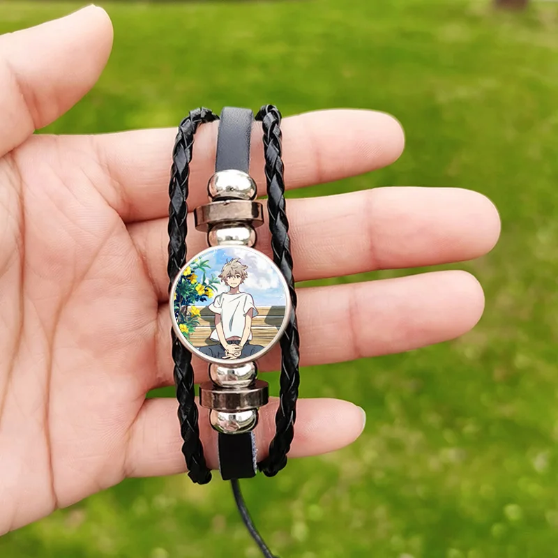 Pulsera Umibe No Etranger, brazalete hecho a mano con botón de cristal, figura de Stranger Shun Mio, regalo para fanáticos de la joyería, 2023