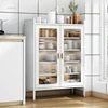 Modern Metal Kitchen Cabinet Household Dust-proof Kitchen Cabinets with Door Multi-functional Small Appliance Storage Cabinet 1