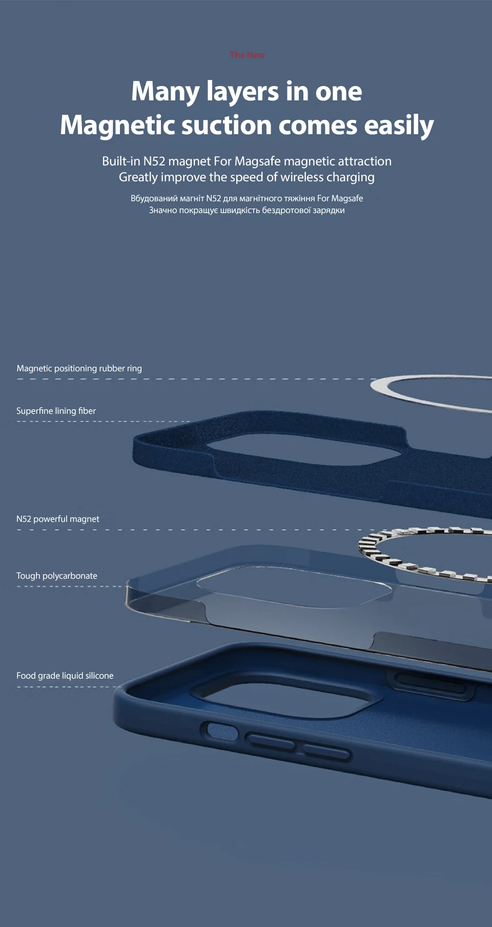 Upgrade der magnetischen Flüssigsilikonhülle für iPhone 16 15 14 13 Pro Max 12 11 Plus für Magsafe Soft Phone Protection Zubehör – Detail 4