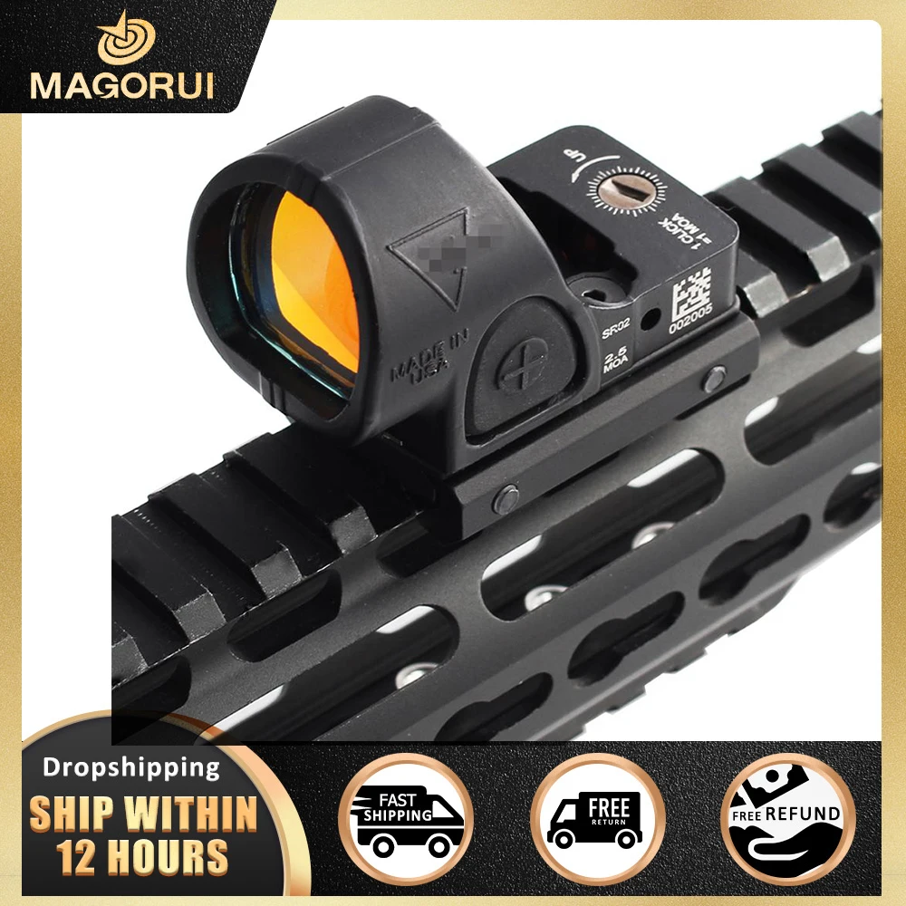 Magorui Mini RMR SRO Red Dot Scope Sight Collimator For Glock Rifle Reflex Sight Scope 20mm Tactical Hunting