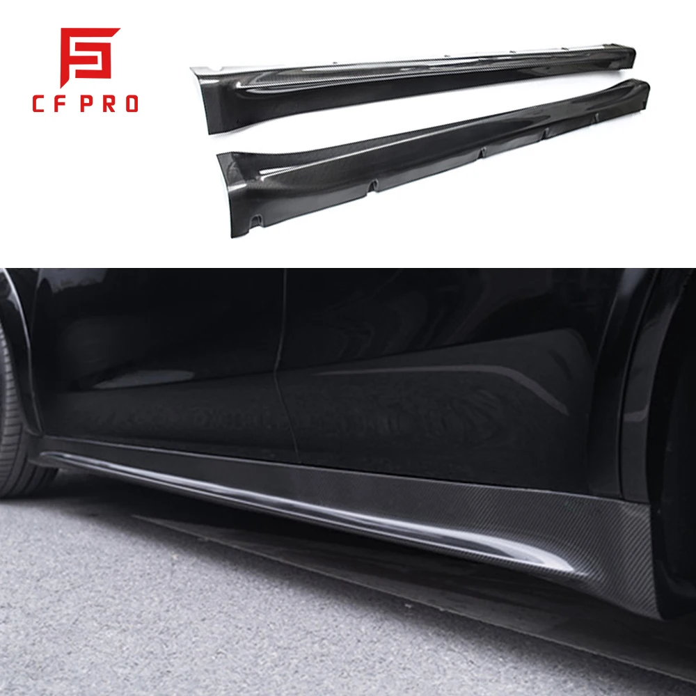 RefittingSideSkirtLipSuitableForTeslaModelYCarbonFiberSide
