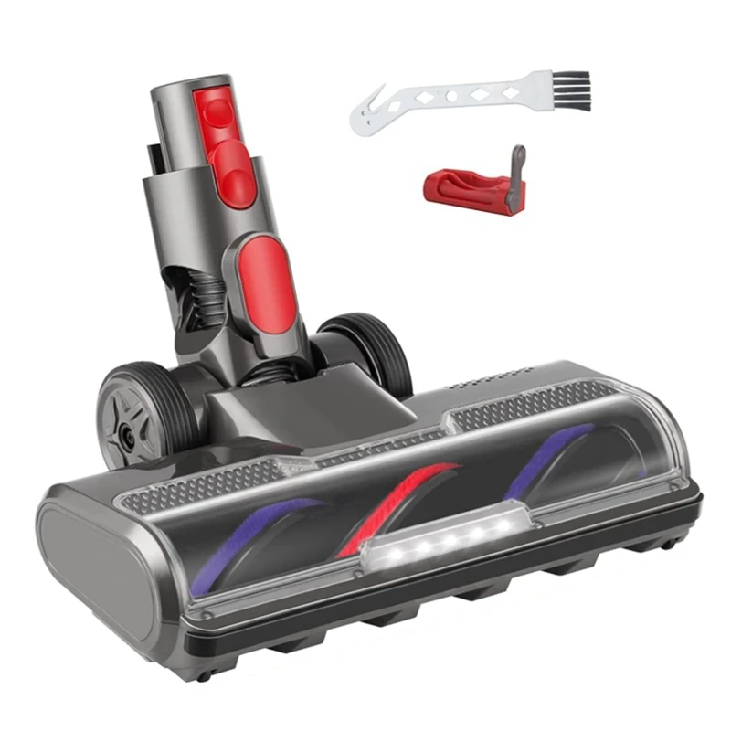 

Accessories Motorized Brush For Dyson V7, V8, V10, V11, V15 Vacuum Cleaners With LED Lights Trigger Lock And Clean Brush