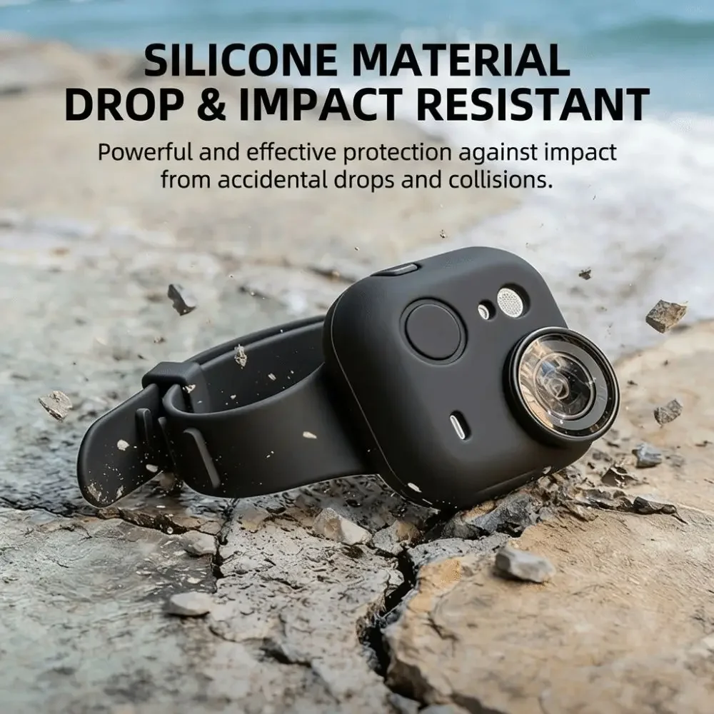 충격 방지 스포츠 카메라 보호 케이스 Insta360 GO Ultra용 다색 실리콘 손목밴드 경량 조절 가능