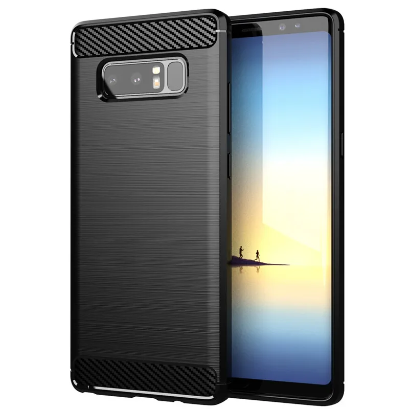 Carbon Fiber Shockproof Case For Samsung Galaxy Note 8 Silicone Case for galaxy note8 Bumper Back Cover Coque Fundas — view 4