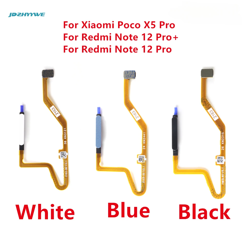 

1PCS For Xiaomi Poco X5 Pro For Redmi Note 12 Pro Pro+ Plus + Fingerprint Sensor Home Button Ribbon Flex Cable