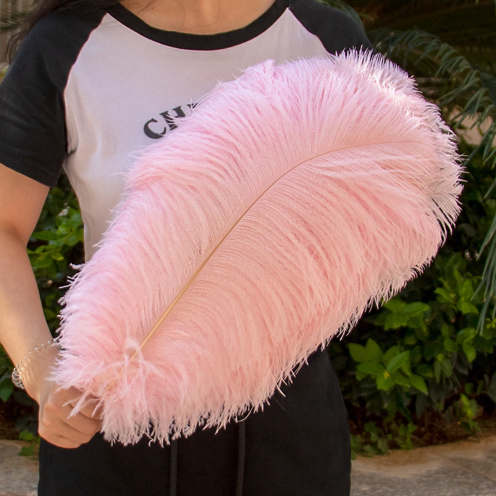 10pcs PINK Ostrich Feathers Bulk Wedding Party Home Table Centerpiece Decor  Ostrich Plumes for Vases Handicraft Accessories