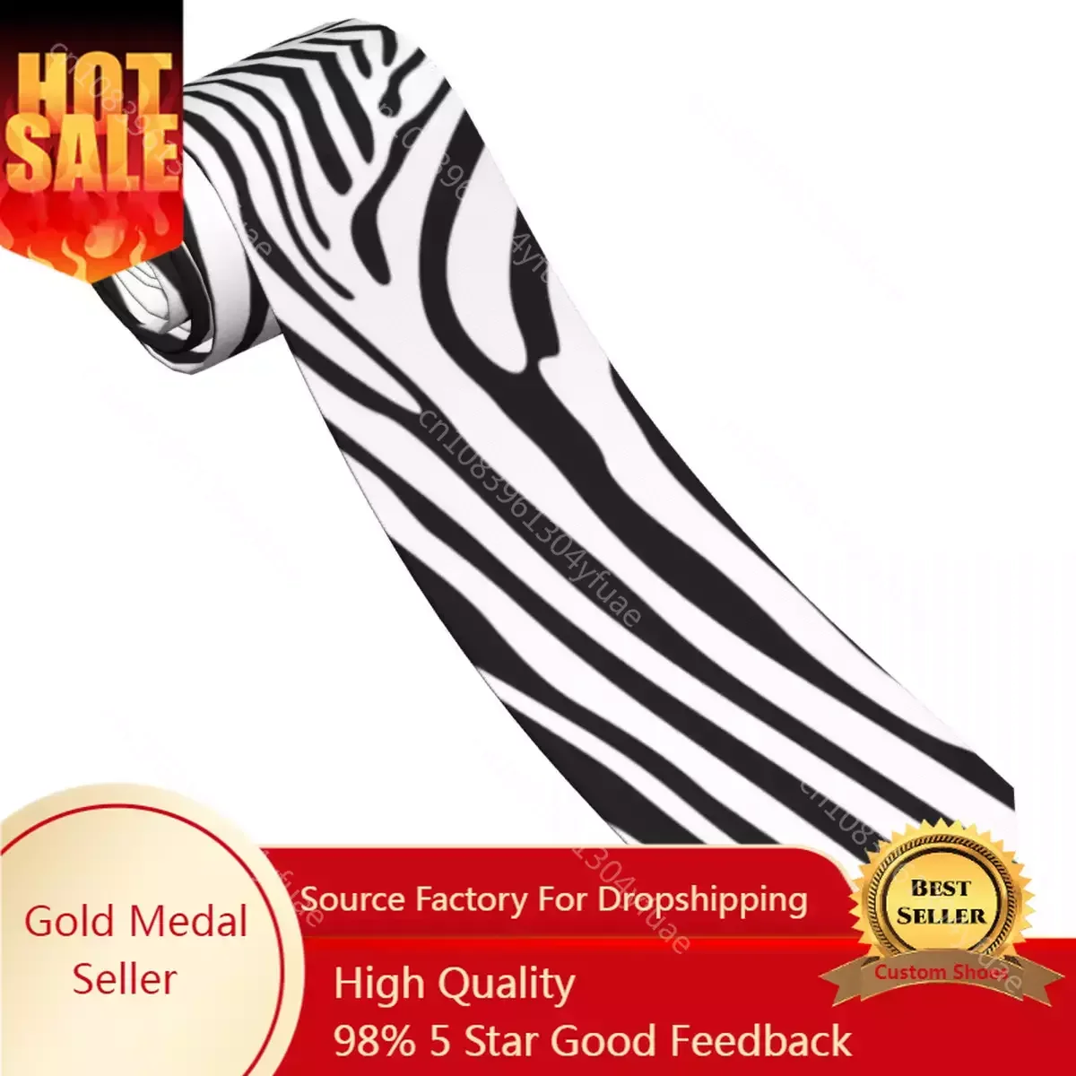 

Tie For Men Formal Skinny Neckties Classic Men's Zebra Pattern Wedding Tie Gentleman Narrow