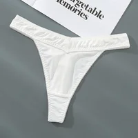 2024 Seamless Panties Ice Silk Seamless Panties For Women Soft Thin Thongs Woman Satin Underwear Female Bikini String Panties 1