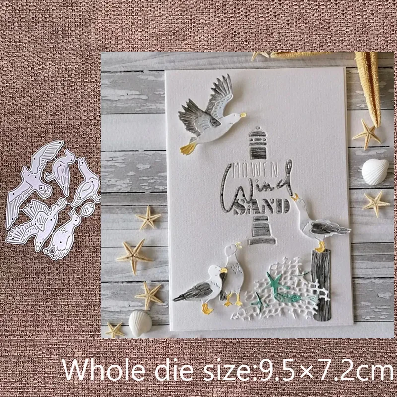 Xldesign Craft Metal Stencil Mold Cutting Dies Gabbiano Sea Bird Decoration Scrapbook Die Cuts Album Paper Card Craft Goffratura