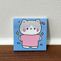 Whimsical Sticky Notes - Adorable Decorative Stationery (Shy cat)