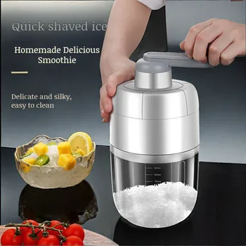 Home small ice crusher home small manual ice box shaved ice machine ice crusher smoothie machine 1