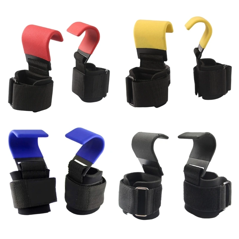 Weight Lifting Hook Grips With Wrist Wraps Pull up Hooks Power Lifting