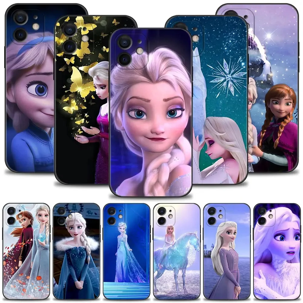 

Disney Frozen Anna and Elsa phone case 15 14 Pro Max 12 13 Soft 11 XR Mini X SE2 8 XS Tpu 7 Plus SE20 Clear couple COVER