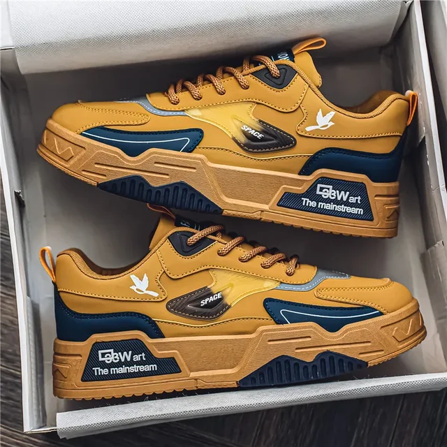 Men's Summer Shoes New Leather Casual Trainers for Spring and Summer Junior Trainer Stylish Round-toe Trainers zapatillas hombre 1