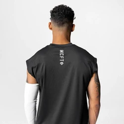 Men's Quick - Dry Mesh Workout Tank Top - Breathable Summer Gym Vest - XXL (Black)
