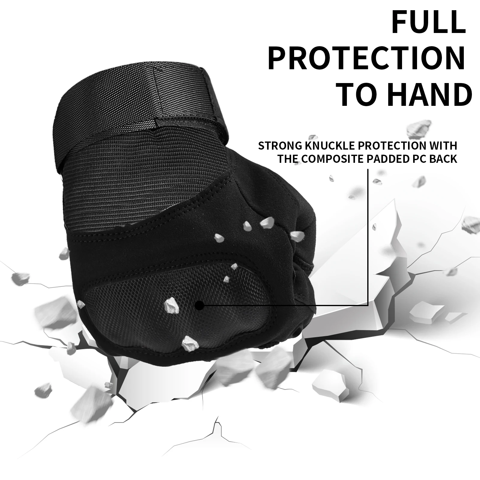 Hunting Gloves 3 Finger Touch Screen Hard Knuckle Full Finger Gloves for Cycling Motorcycle Hiking Climbing Tactical