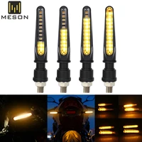 2PCS Motorcycle LED Turn Signal Light Universal DRL Amber Flowing Blinker Indicator Motorcycle Flashing Light Tail Lamp