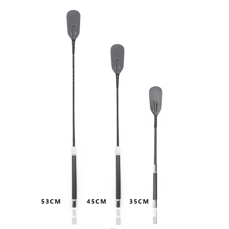 3LengthsMetalHandleLeatherTopStraightWhipRidingCropFlogger