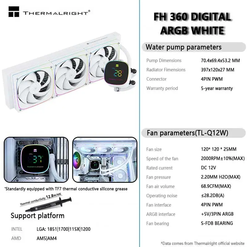 Thermalright FROZEN HORIZON 360 إصدار شاشة ديجيتال...