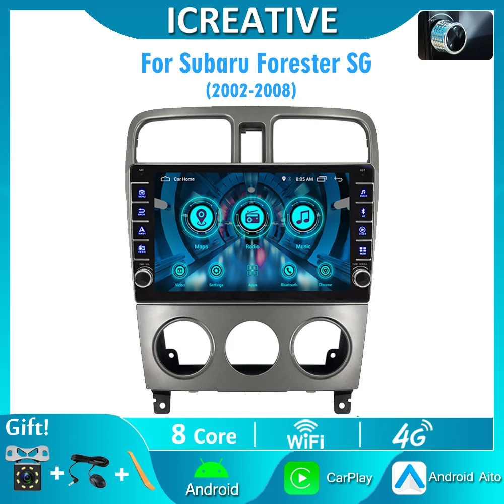 

Android 10.0 For Subaru Forester SG 2002 - 2008 Car Radio Video Player Auto BT Multimedia GPS Stereo 1din No 2din HU DVD