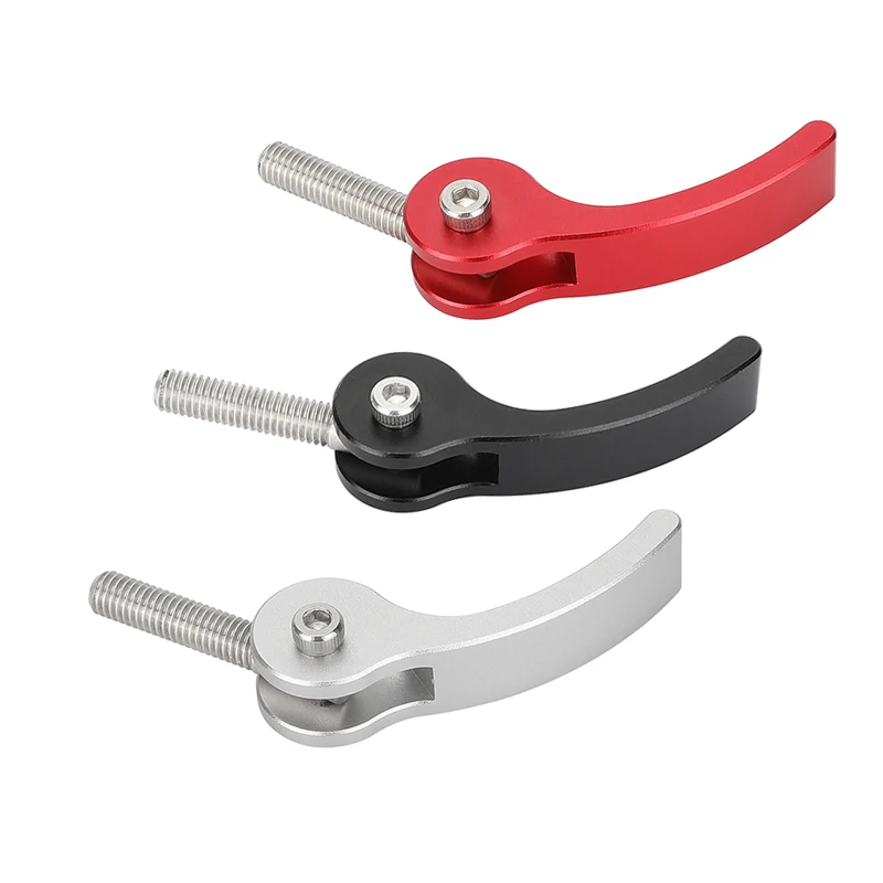 M5 Thread Screw Quick Release Locking Lever Black/Silver/Red fr QR Rlate Rod Cla