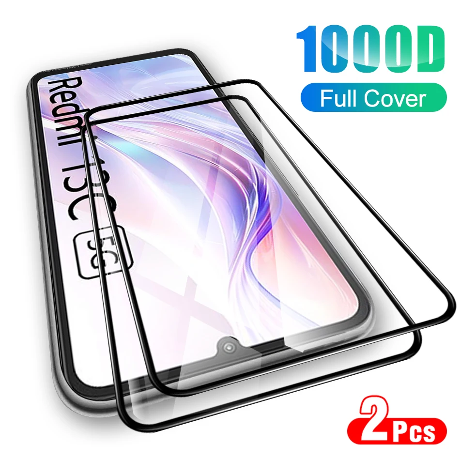 

2pcs Clear screen protector For Xiaomi Redmi 13C 5G Black edge Anti-scratch tempered glass readmi redmy13 C C13 C 13
