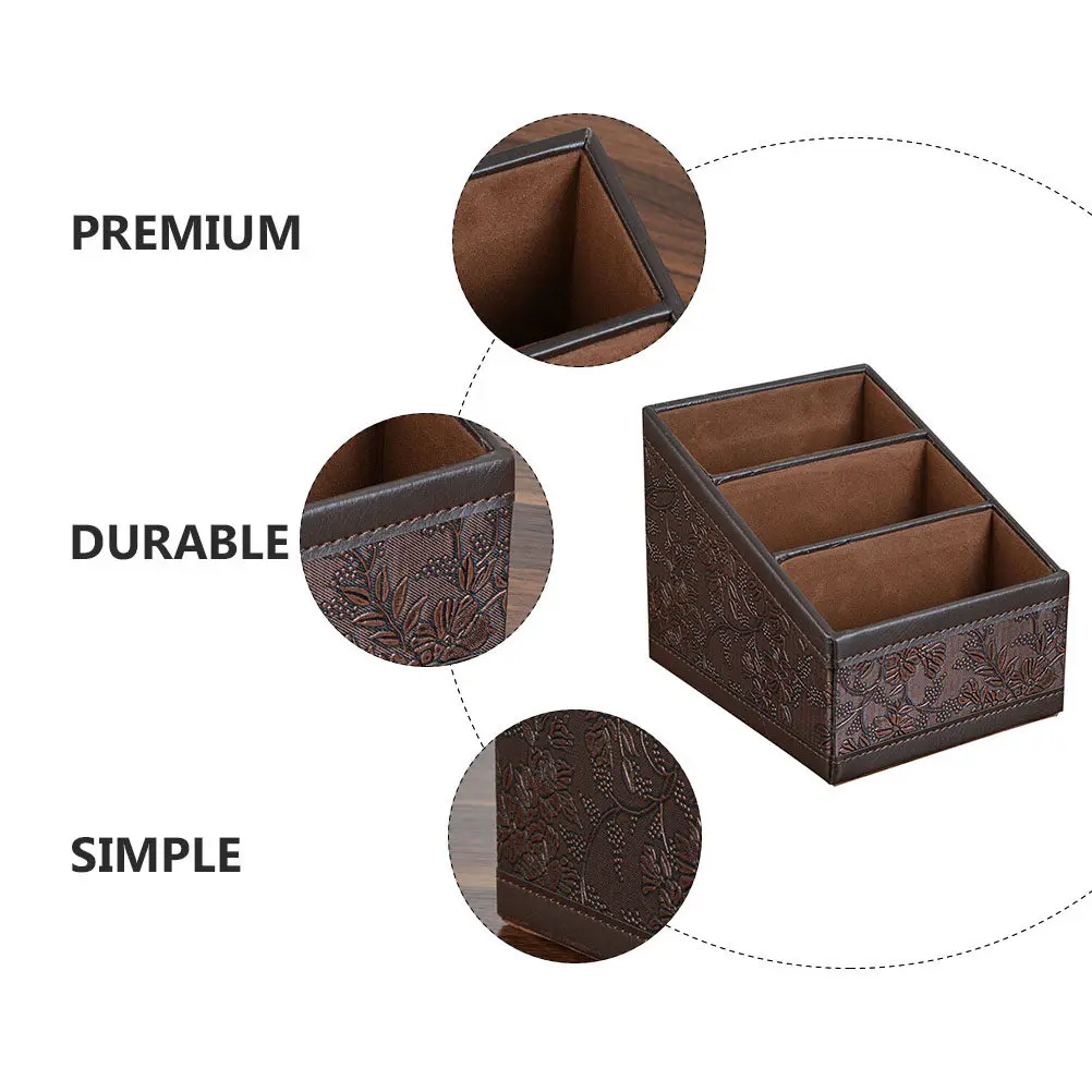 1Pcs 현대적인 미니멀리스트 리모컨 홀더 보관함 프리미엄 소재 TV 컨트롤러 펜 모바일용 분류 정리함