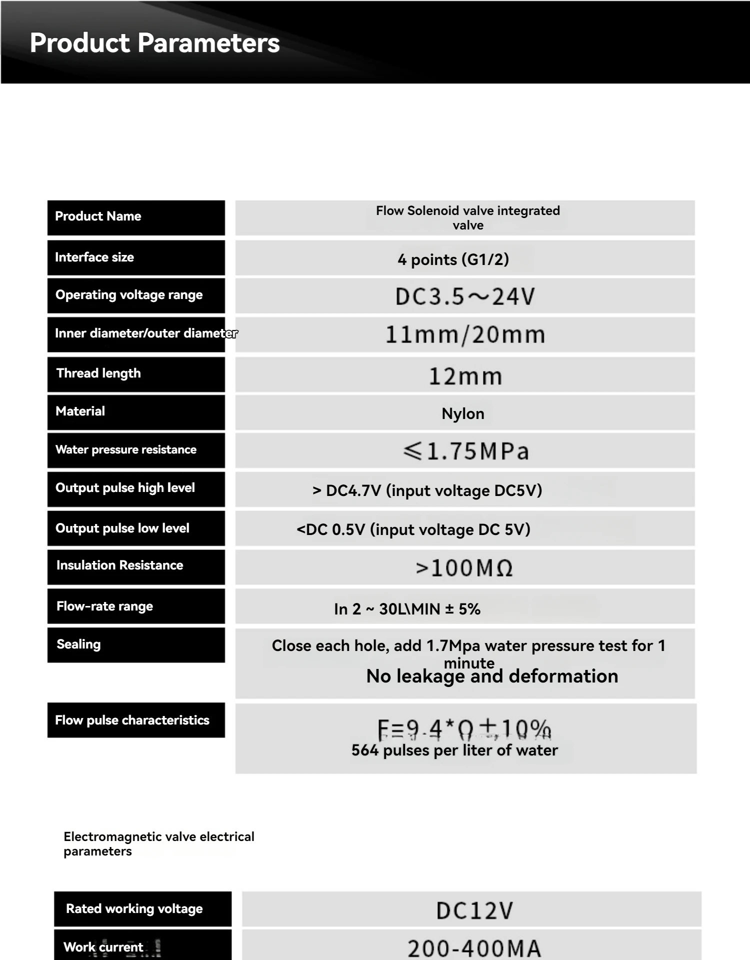 Water Flow Meter Sensor Indicator Counter with Solenoid Valve Automatic Billing System for Water Heaters Dispenser G1/2