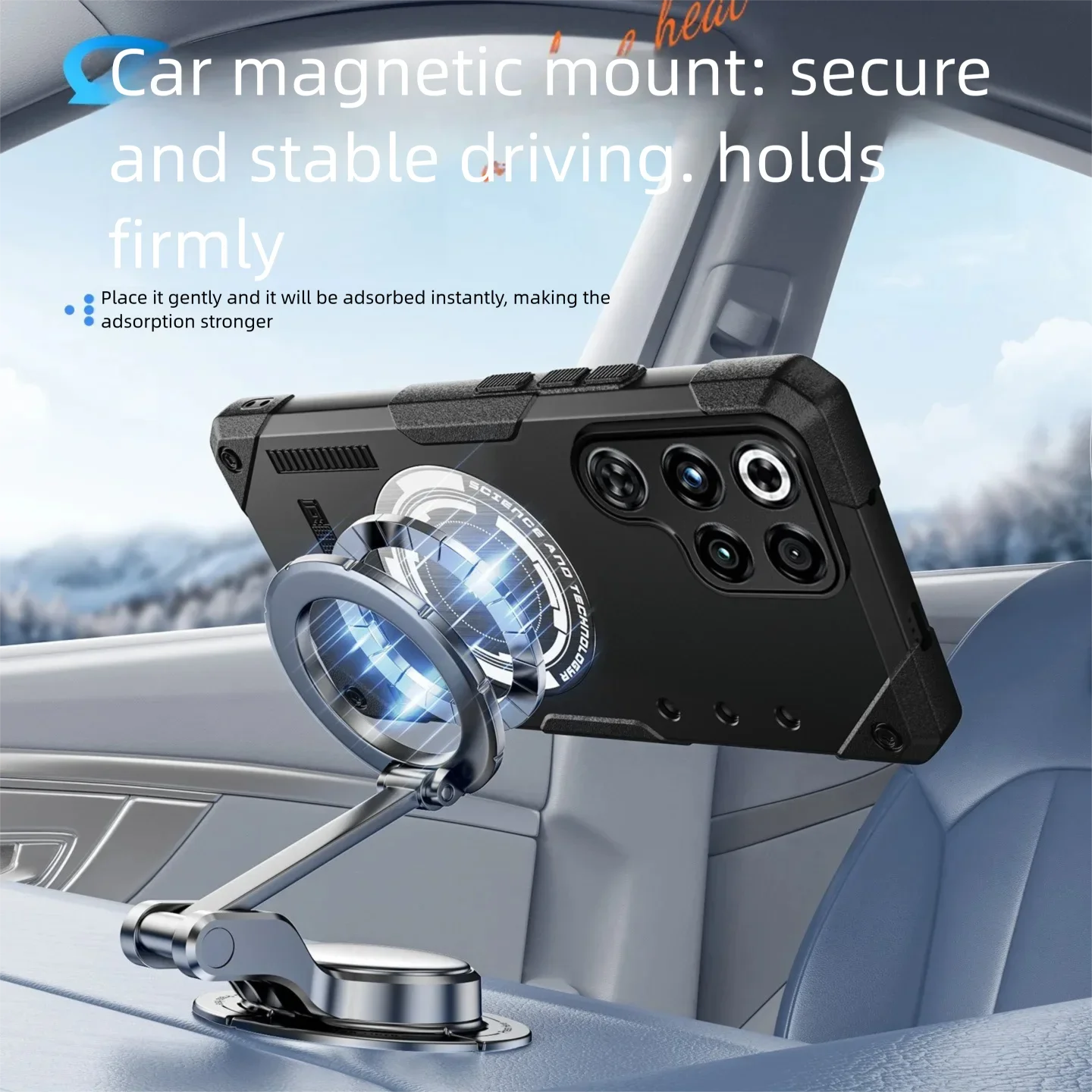Graphene Heat Dissipation Shockproof Magnetic Silicone Cooling Case
