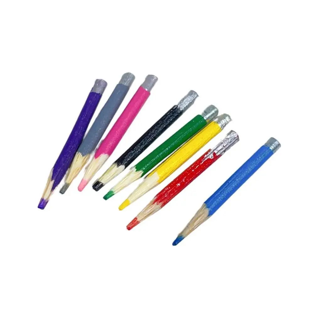 Simulation Dollhouse Pencils Study Scene Pretend Play Mini Colored Pencils Playing House Writing Materials Miniature Pen