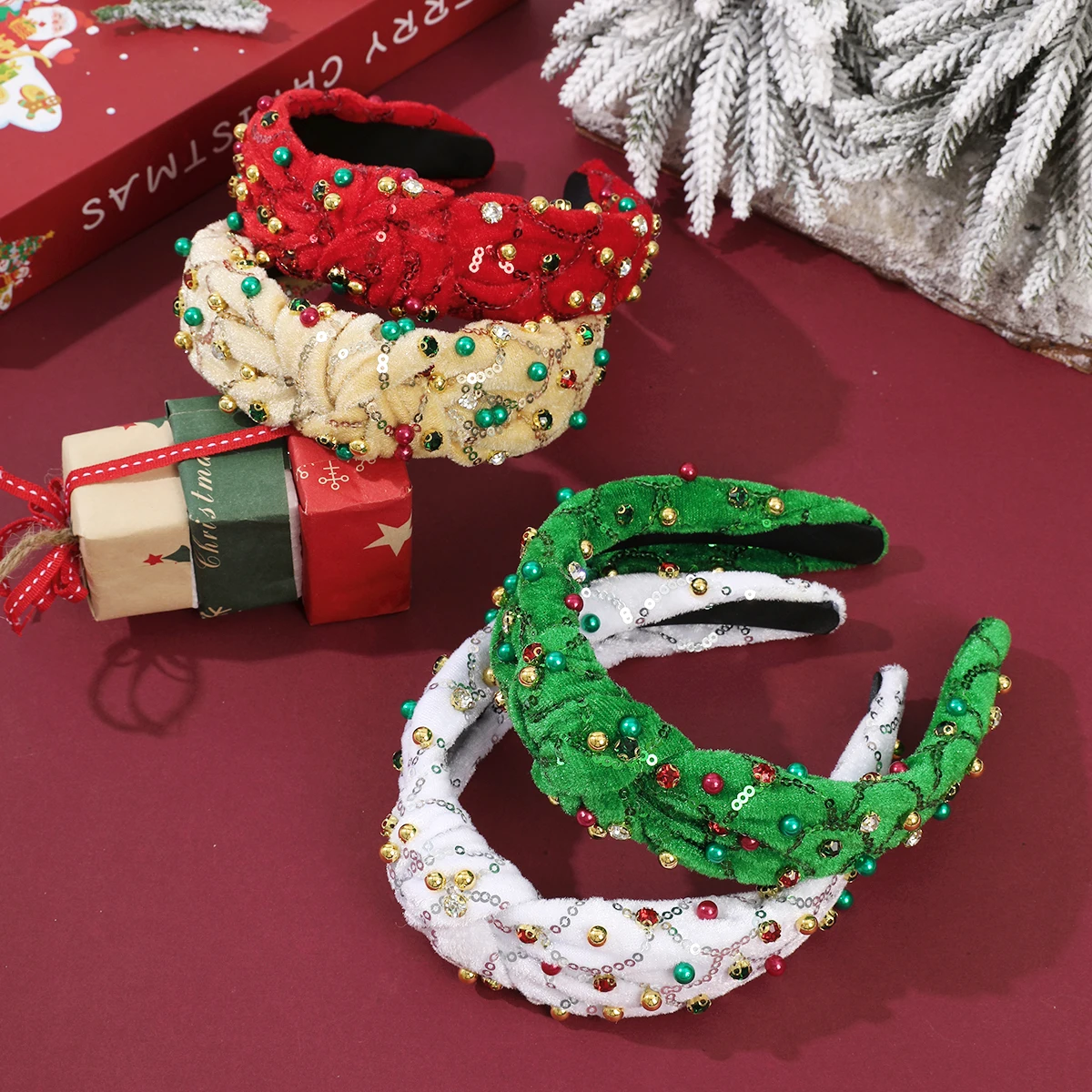 1pc Fashion Knot Pearl Hairband For Women Girls Shopping Travel Headpiece Accessories Party Hair Hoop Korean Ladies Headband