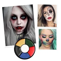 6 Color Oil Face Paint palette Halloween Party Camo Face & Body Makeup clown face paint SFX Bruise Special Effects Oil Hunting 2