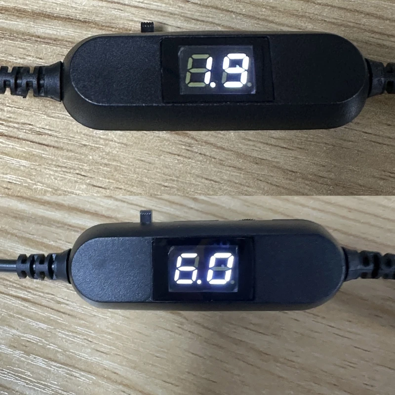 USB to 1.5V-12V Adjust Voltage with Display LR6/AA Dummy Battery Cable for Cameras Clock Radio LED Light Keyboard Piano