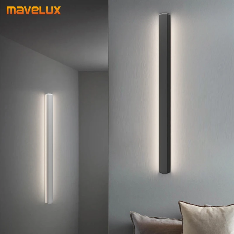 

Long wall lamp modern minimalist living room sofa background wall sconces minimalist bedroom bedside lamp hallway staircase lamp