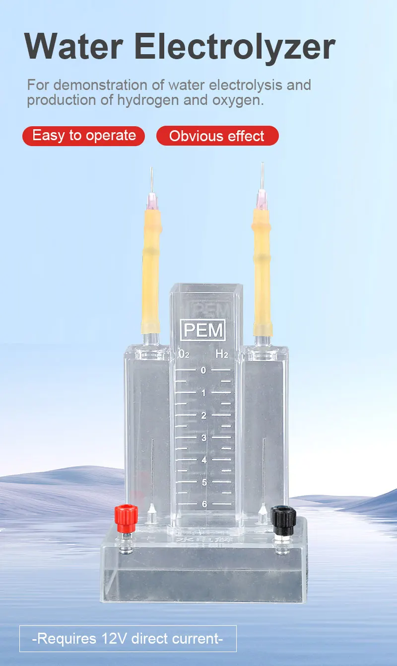 Chemistry Teaching Water Electrolyzer - PEM Electrolysis Apparatus for Hydrogen