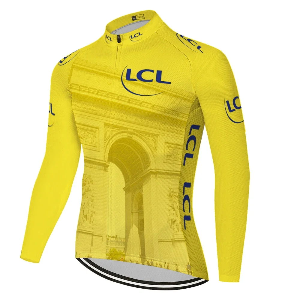 Summer New tour new de france cycling jersey Long Sleeve men maillot largo ciclismo MTB Bike jersey maillot bike shirt