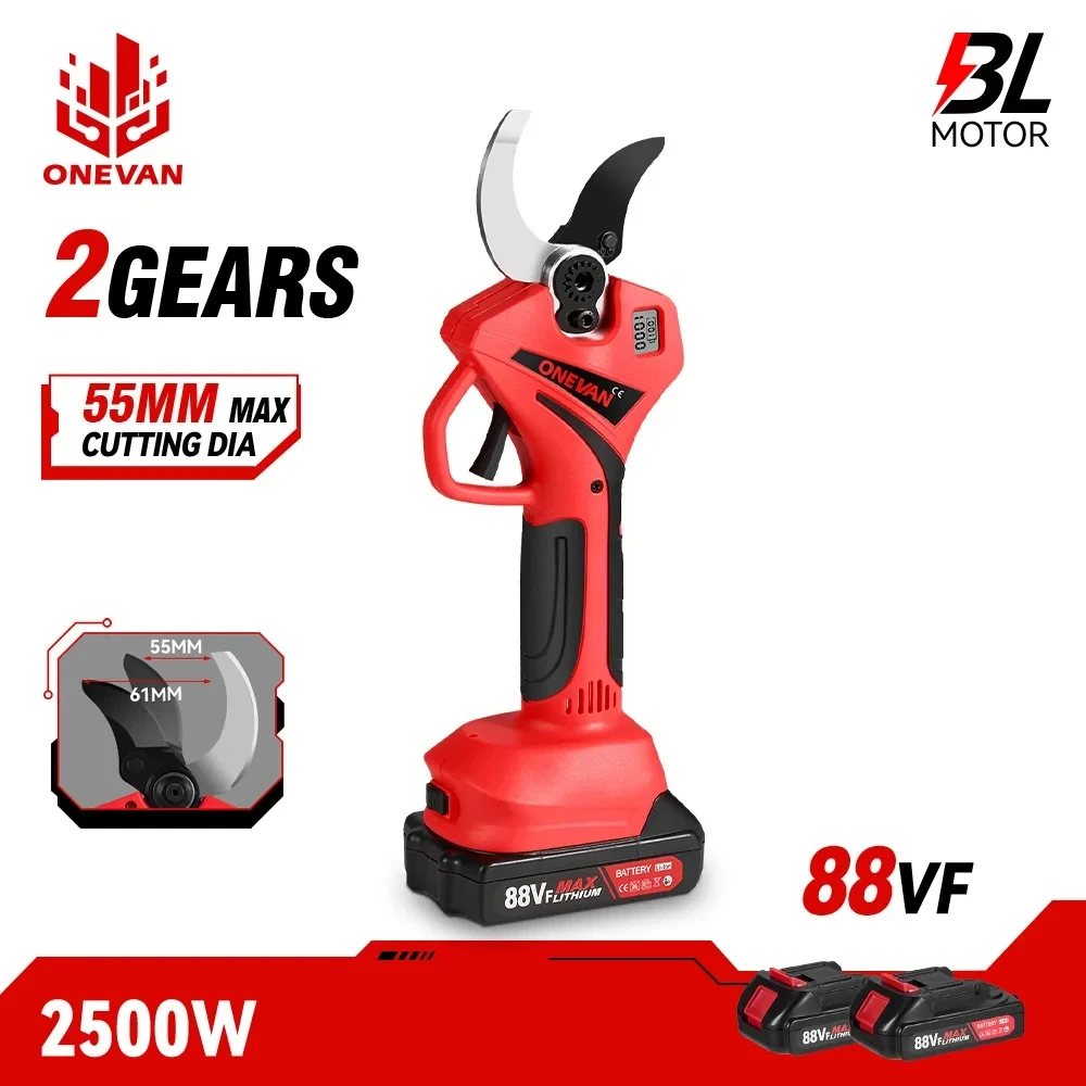 Pruning Scissors Electric Pruning Shears Electric Pruner 55mm Brushless Electric Pruning Shear Cordless Trimmer Scissors For Makita 18V Battery Fruit Tree Bonsai Garden