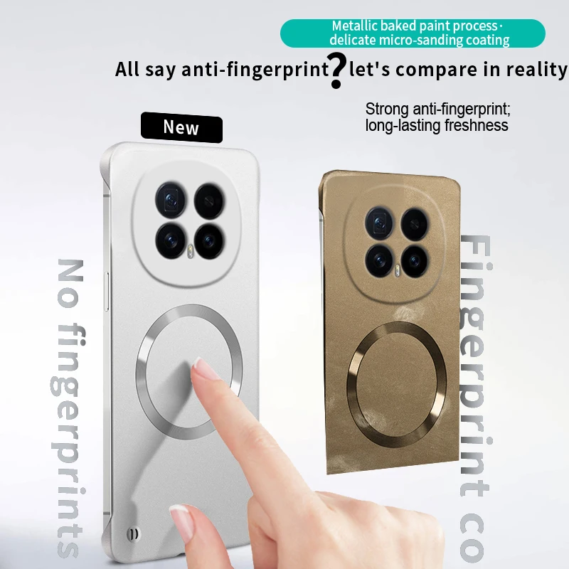 Luxury Borderless Metallic Paint Case with Built-in Magnetic Cover