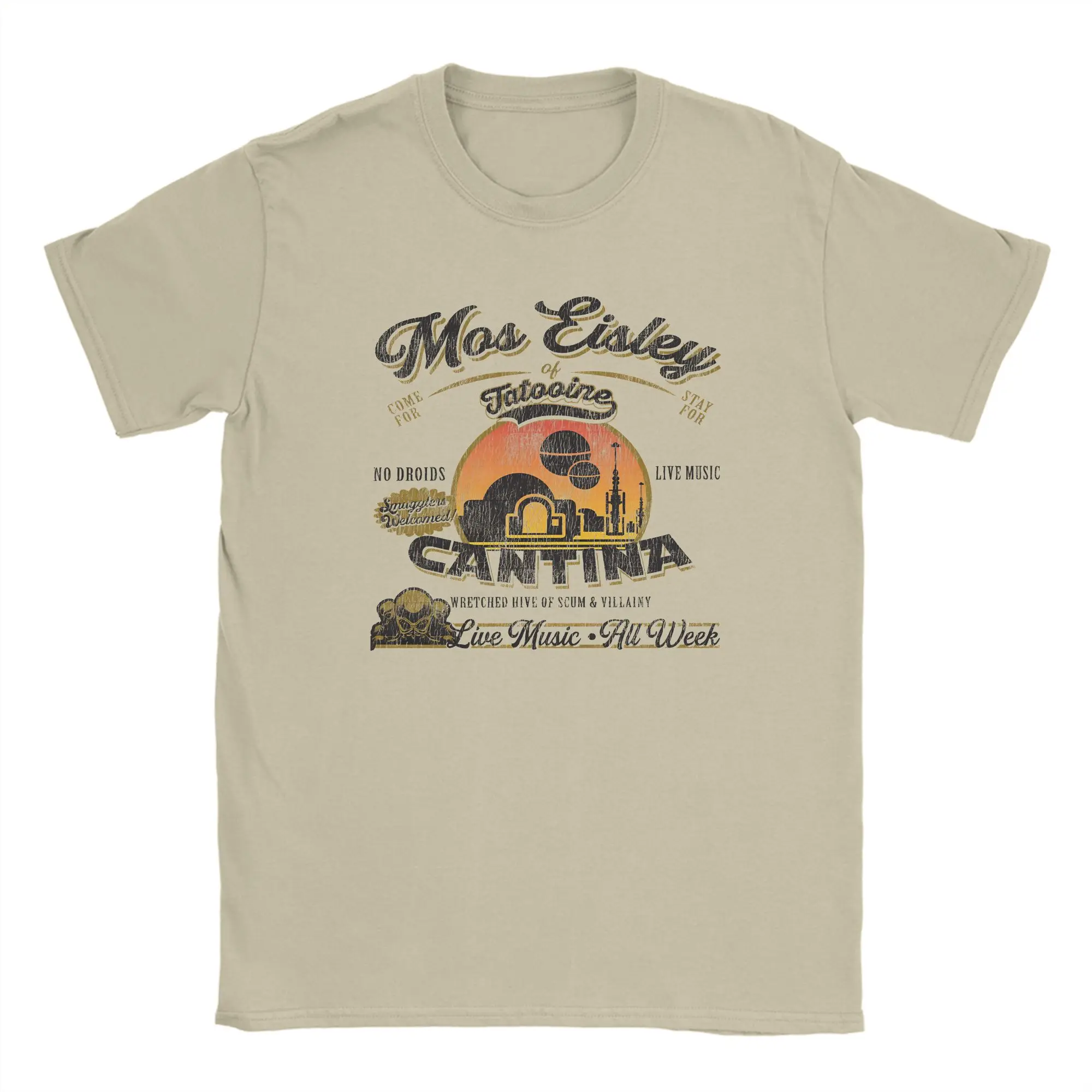 Mos Eisley Cantina Tatooine Lts Worn Out T-Shirt Beach Stars Treks T-Shirts Herren Baumwolle Atmungsaktiv Plus Size Kleidung T-Shirt
