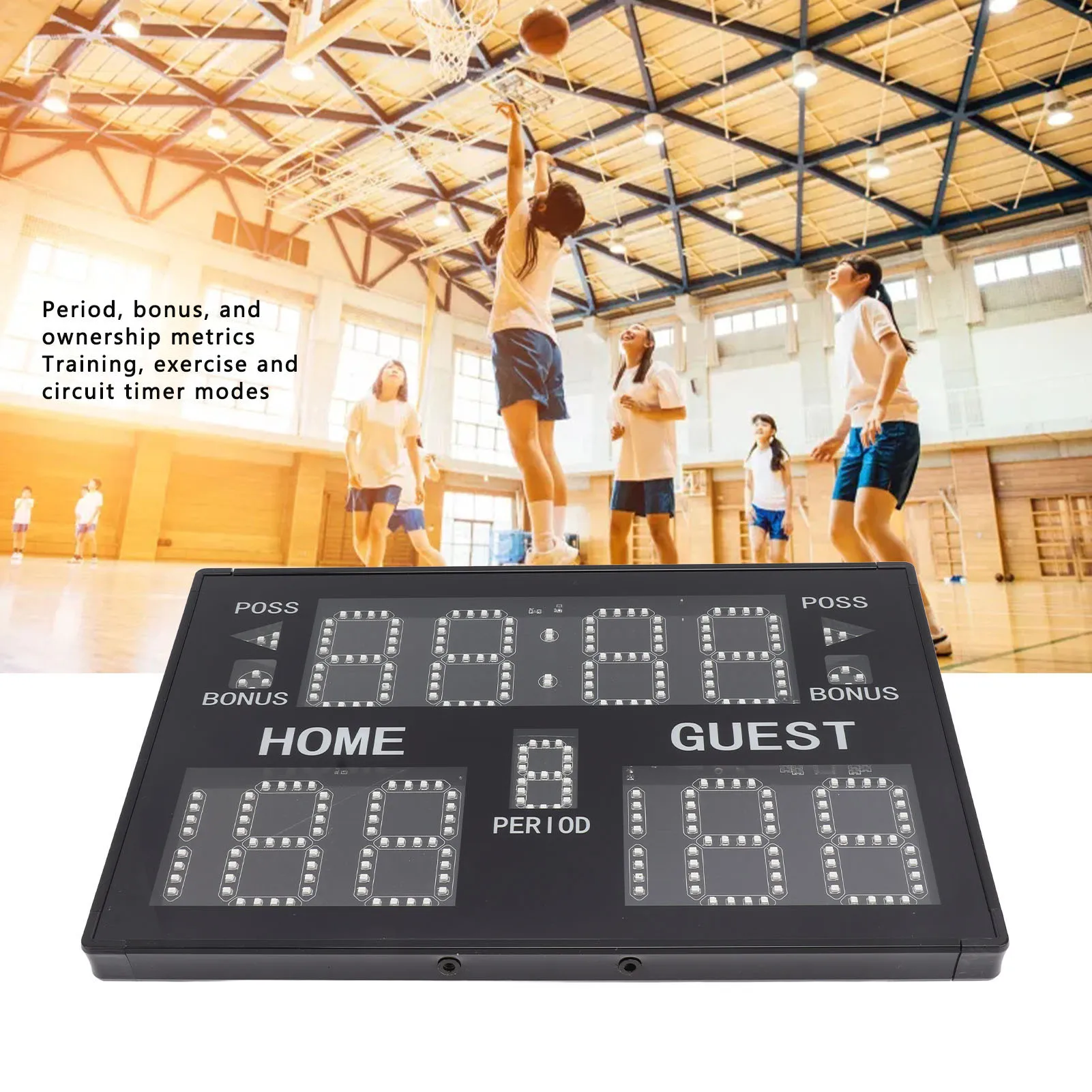 Sports Scoreboard Indoor Tabletop Electronic 11 Digit LED Multisport for Match Training GA30B Basketball Court Equipment