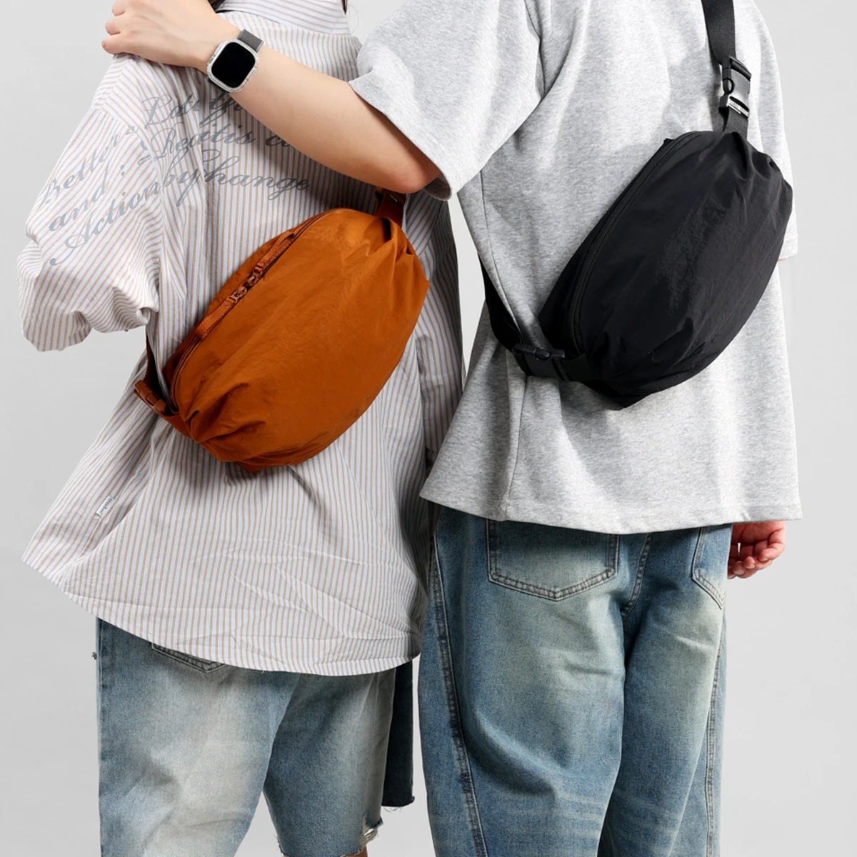 New Crossbody Bag Waterproof Portable Small Bag Chest Bag Women's Shoulder Bag Ins Single Shoulder Chest Bag Waist Bag Large Capacity Men's Hiking Outdoor