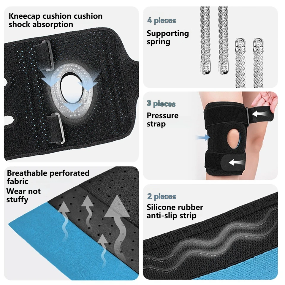 AOLIKES 1PCS New Meniscus Knee Pads Silica Gel Kneepads Hiking Running Basketball Knee Support Breathable Sports Knee Protector