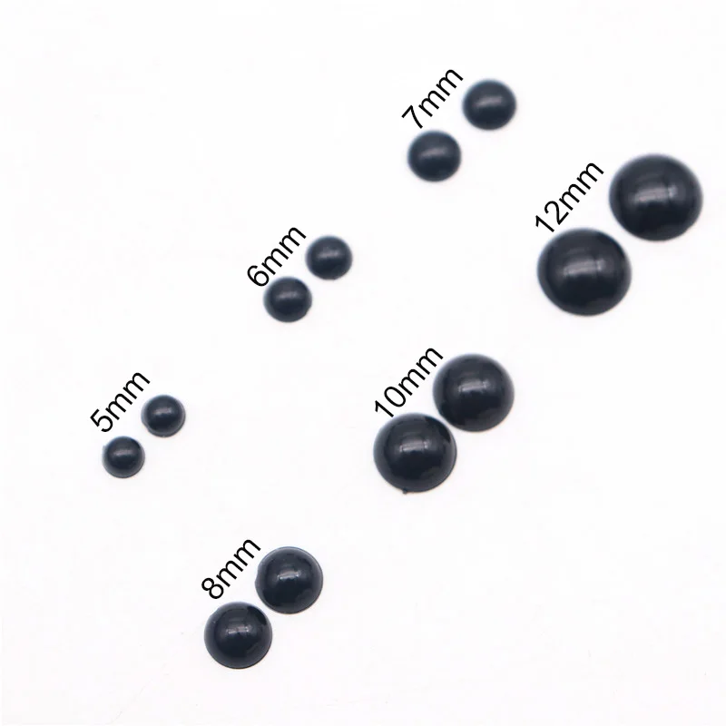 Round Flat Plastic Safety Eyes 5mm 6mm 8mm 10mm 12mm for Dolls Making Doll Toys Teddy Bear Eyes Doll Accessories plastic doll eyes